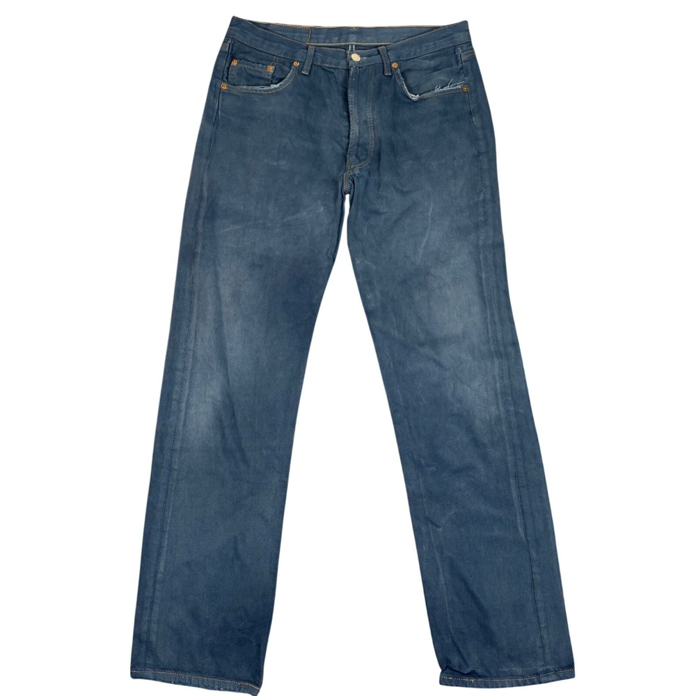 Vintage Levis Jeans Mens 34x36 Blue 501 Straight Leg Customized Dyed Denim Pants
